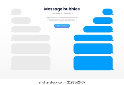 Message smartphone template. Mobile chatting sms app template bubbles. Message bubbles chat on smartphone icons. Phone chatting sms template bubbles. Isolated smartphone m