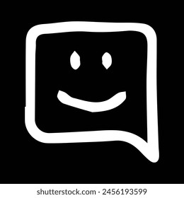 message with smile face icon