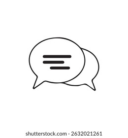 Message, sms, chat, chatting, talk line icon.  Chat speech bubble, Social media message. Vector illustration eps 10