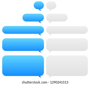 Message Sms Dialog Chat Template Set Social Web App Vector EPS 10