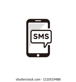 Message sms icon isolated on white background