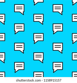 Message sms social communicate bubble conversation pattern/ Blue white colored background