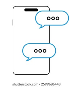 Message speech bubble . blue and gray chatting box. Speech bubble collection for chatting . mobile chatting box
