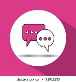 message in speech bubble design 