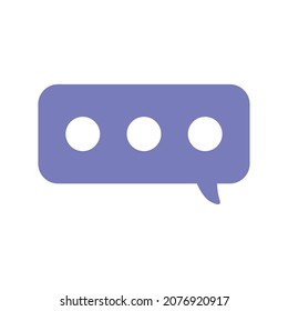 message speech bubble flat icon