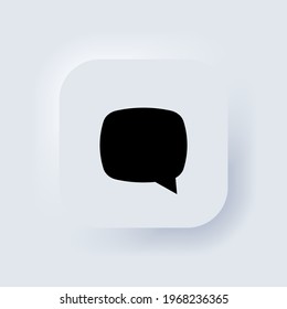 Message speech bubble icon. Communication concept. Neumorphic UI UX white user interface web button. Neumorphism. Vector EPS 10.