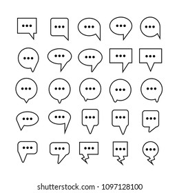 message, speech bubble icons