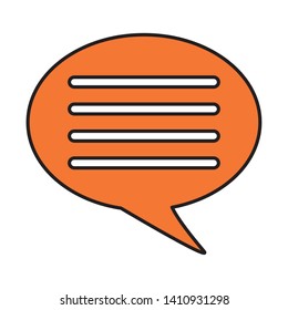 message speech bubble on white background vector illustration
