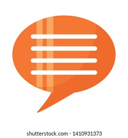 message speech bubble on white background vector illustration