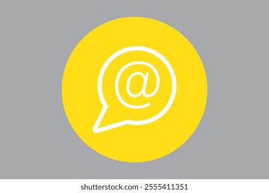 Message in Speech Bubble, Social Media Notification Icon, Vector Design