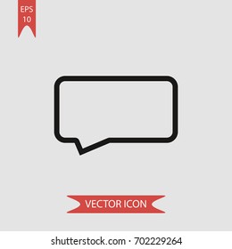 Message speech bubble vector icon illustration symbol