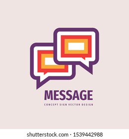 Message speech bubbles communication logo design, consulting sign. 