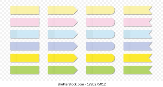 Message sticky note sticky stickers. A sticky note with a flat color. Vector post paper sticky tape with template shadow