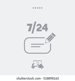 Message - support assistance services 7/24 - Modern icon