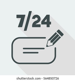 Message - support assistance services 7/24 - Modern icon