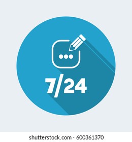 Message - support assistance services 7/24 - Modern icon
