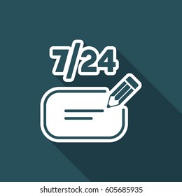 Message - support assistance services 7/24 - Modern icon