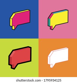 Message symbol. Bubble text. User