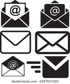 Message symbol icon | Set of Email or message icon 