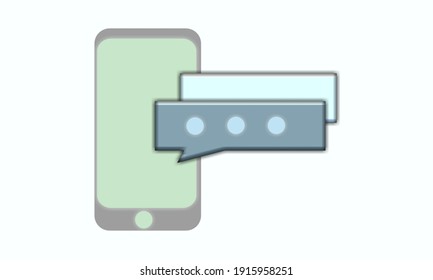 message symbol from smartphone, conversation symbol.