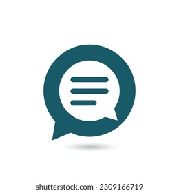 Símbolo del mensaje. símbolo sms. icono de chat.Plantilla vectorial de estilo de diseño plano 