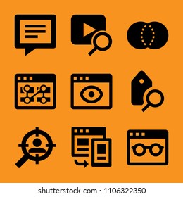 message, tag, symbol, report, percent and up icon vector set. Flat vector design with filled icons. Designed for web and software interfaces