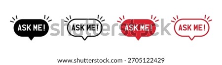 Message talk box like ask me vector icons
