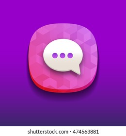 Message text app vector launch icon. Fresh Modern Flat Multicolor Communication icon
