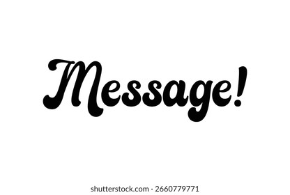 Fundo preto e branco do texto da mensagem 