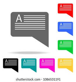 message with text icons. Elements of human web colored icons. Premium quality graphic design icon. Simple icon for websites, web design, mobile app, info graphics on white background
