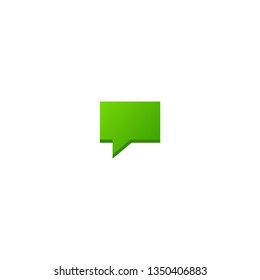 Message. Text messaging vector icon. Chat box, bubble symbol. UI Button. App icon.