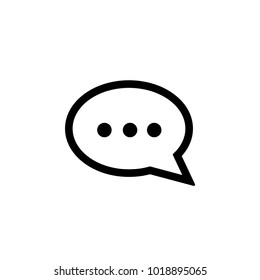 Message Thin Line icon. Message icon vector. Message icon illustration. Isolated chat symbol Message icon.