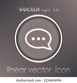 Message Thin Line icon. Message icon vector. Message icon illustration. Isolated chat symbol Message icon.