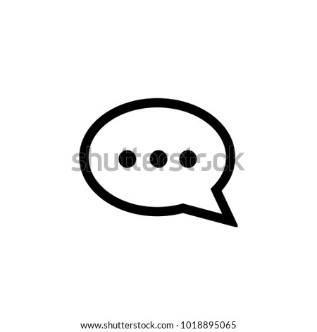 Message Thin Line icon. Message icon vector. Message icon illustration. Isolated chat symbol Message icon.