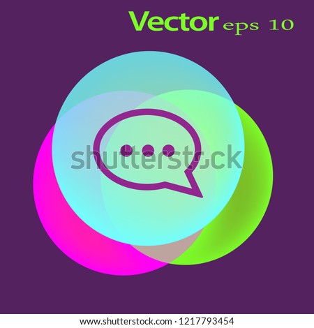 Message Thin Line icon. Message icon vector. Message icon illustration. Isolated chat symbol Message icon.