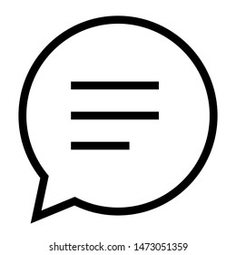 message thin line vector icon