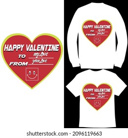 Message typography T-shirt design Valentine Day