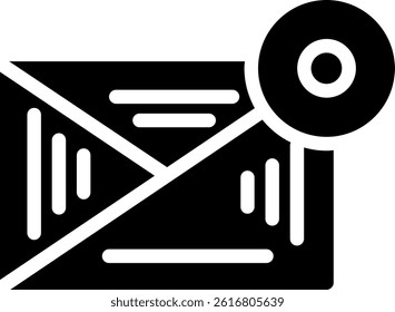 Message Unread Glyph Vector Icon Design