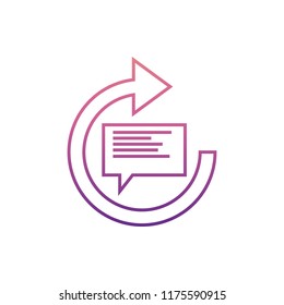 message updateicon in Nolan style. One of web collection icon can be used for UI, UX