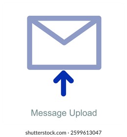 Message Upload and communication icon concept