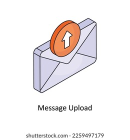 Message Upload Vector Isometric Filled Outline icon for your digital or print projects.