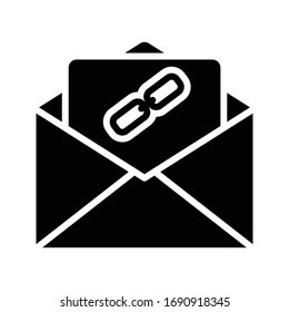 message url vector glyph flat icon 