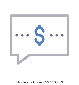 message vector color line icon 