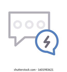 message vector color line icon 