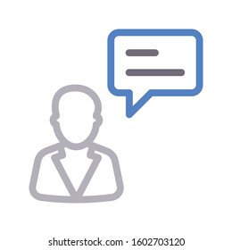 message vector color line icon 