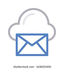 message vector color line icon 
