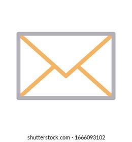 icono de línea de color del vector de mensaje 