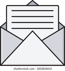 icono de línea de color del vector de mensaje 