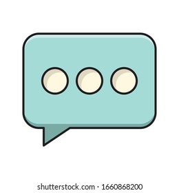 message vector flat color icon 