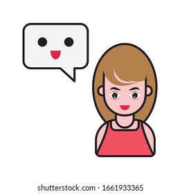 message vector flat color icon 